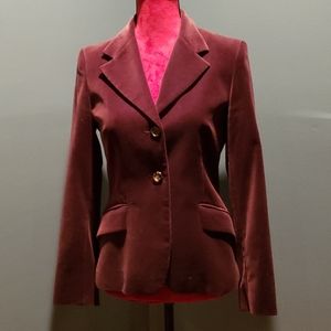 MaxMara Weekend Brown Cotton Velvet Jacket Size 4